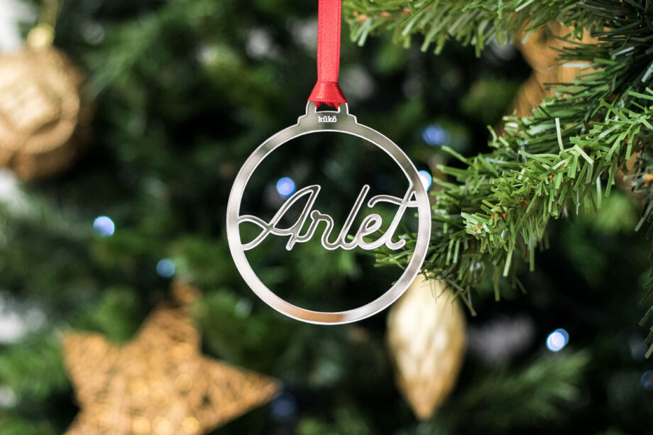 Bola de Navidad Silueta Espejo