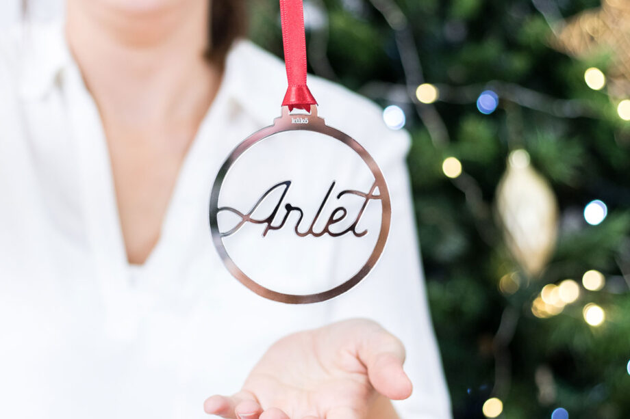 Bola de Navidad Silueta Espejo