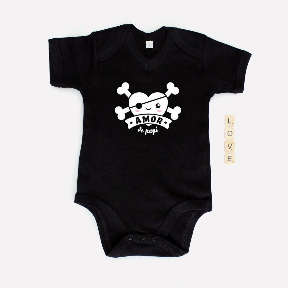 BODY NEGRO BEBÉ “AMOR DE” PIRATA