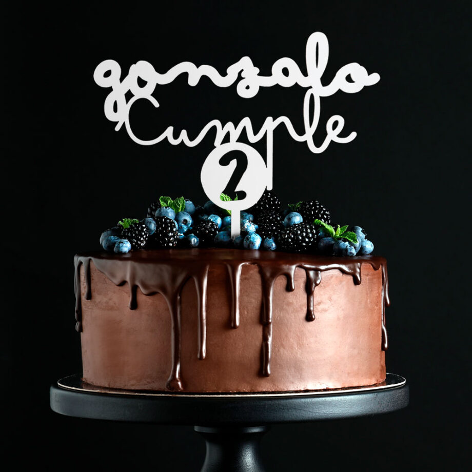 Cake Topper Cumpleaños Número