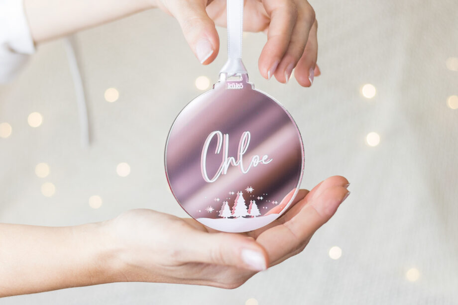 Bola de Navidad Nombre Espejo