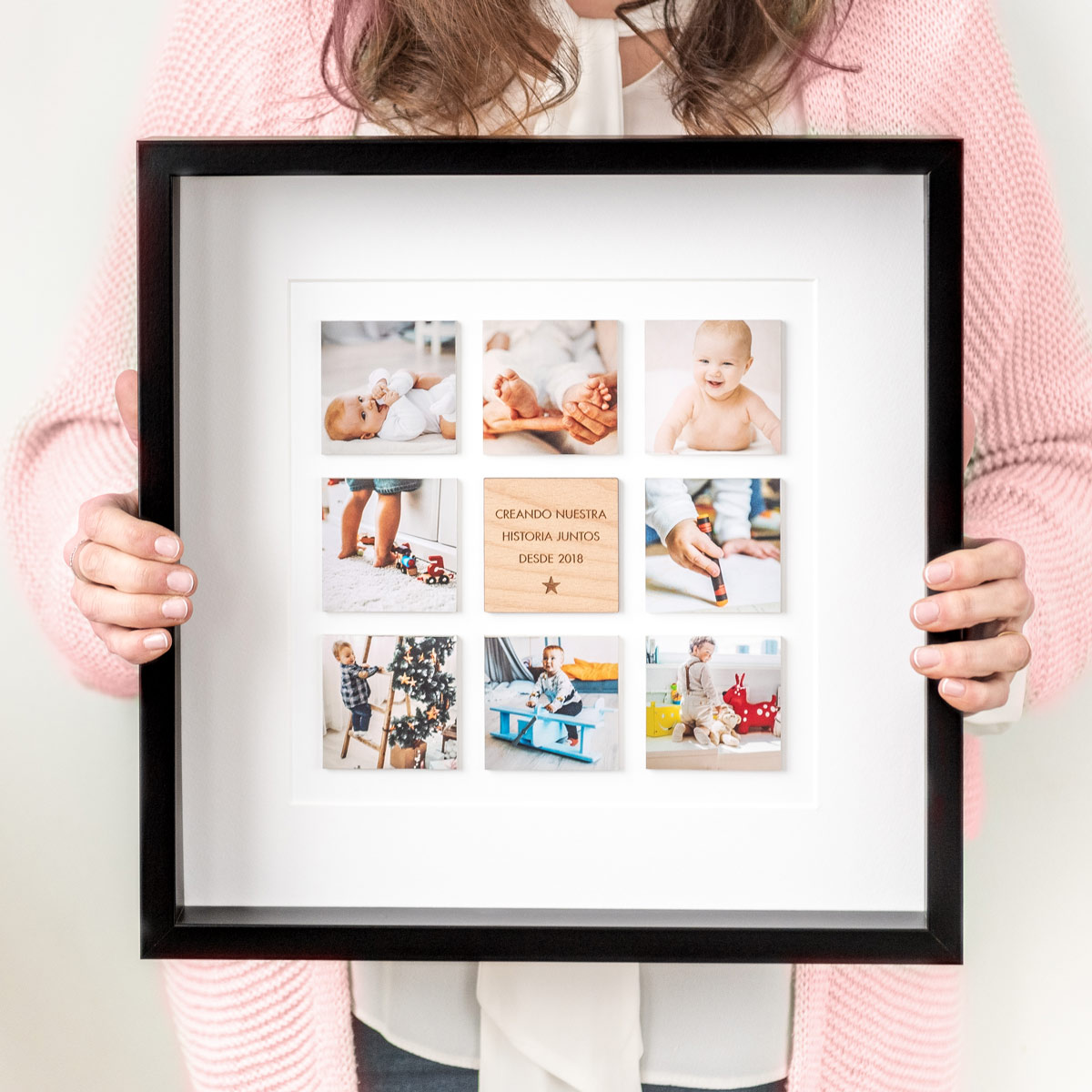 Marco de fotos personalizado, marcos de fotos personalizados para añadir tu  texto personalizado para colgar o pared de mesa, marco de fotos grabado de