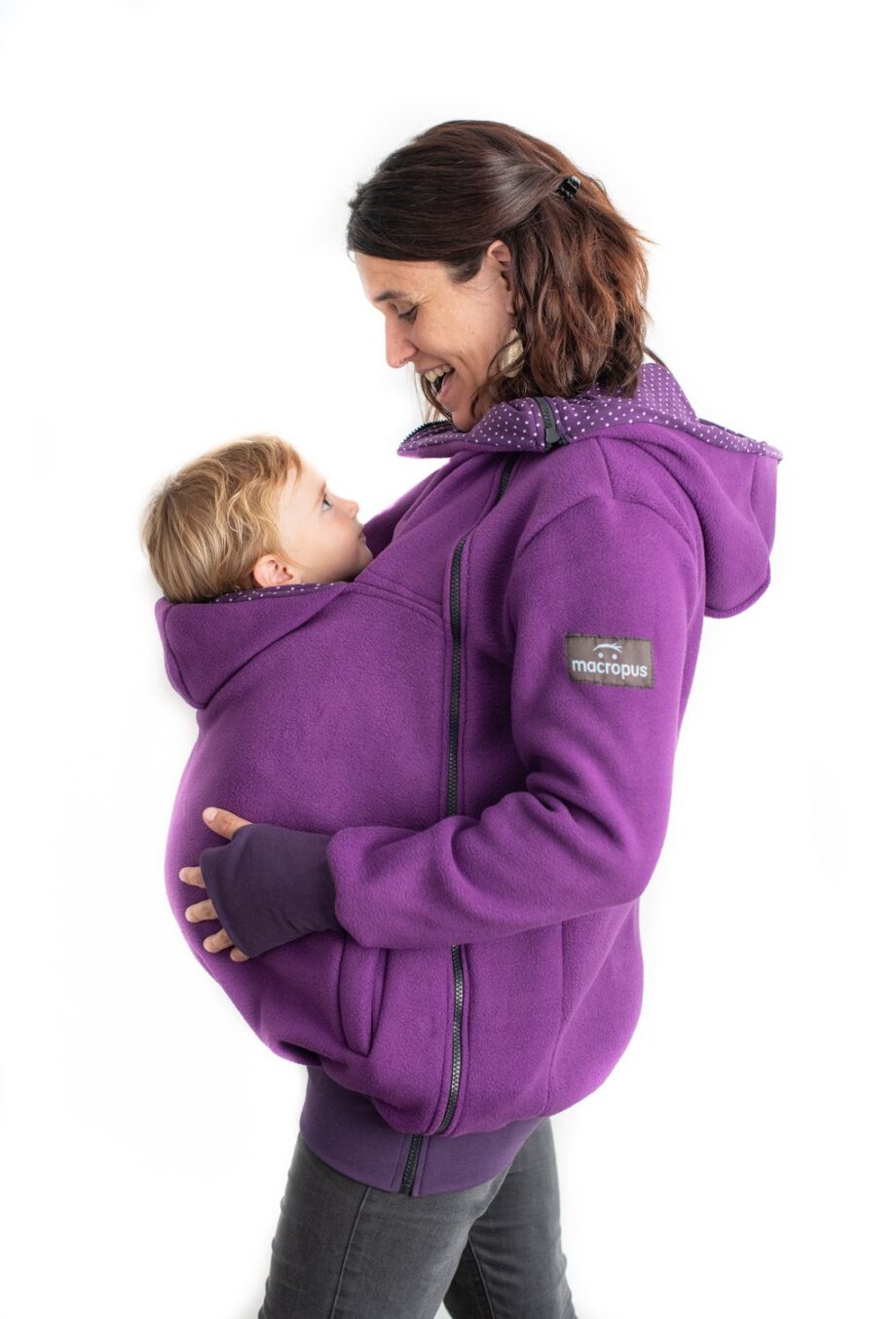 Abrigo porteo, embarazo y estándar lila + insertable