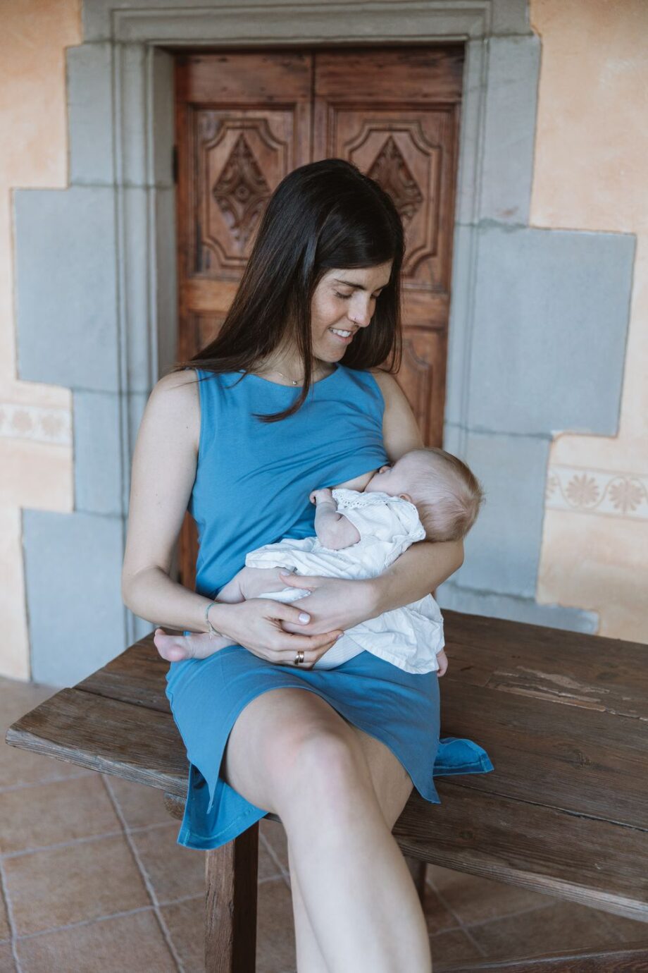 VESTIDO EMBARAZO Y LACTANCIA FRIDA AZUL