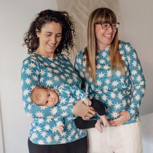 PACK CAMISETA INFANTIL + CAMISETA LACTANCIA ESTRELLAS