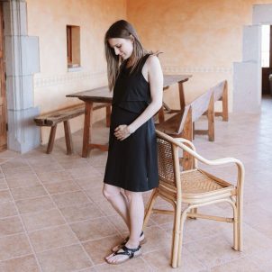 VESTIDO EMBARAZO Y LACTANCIA FRIDA NEGRO
